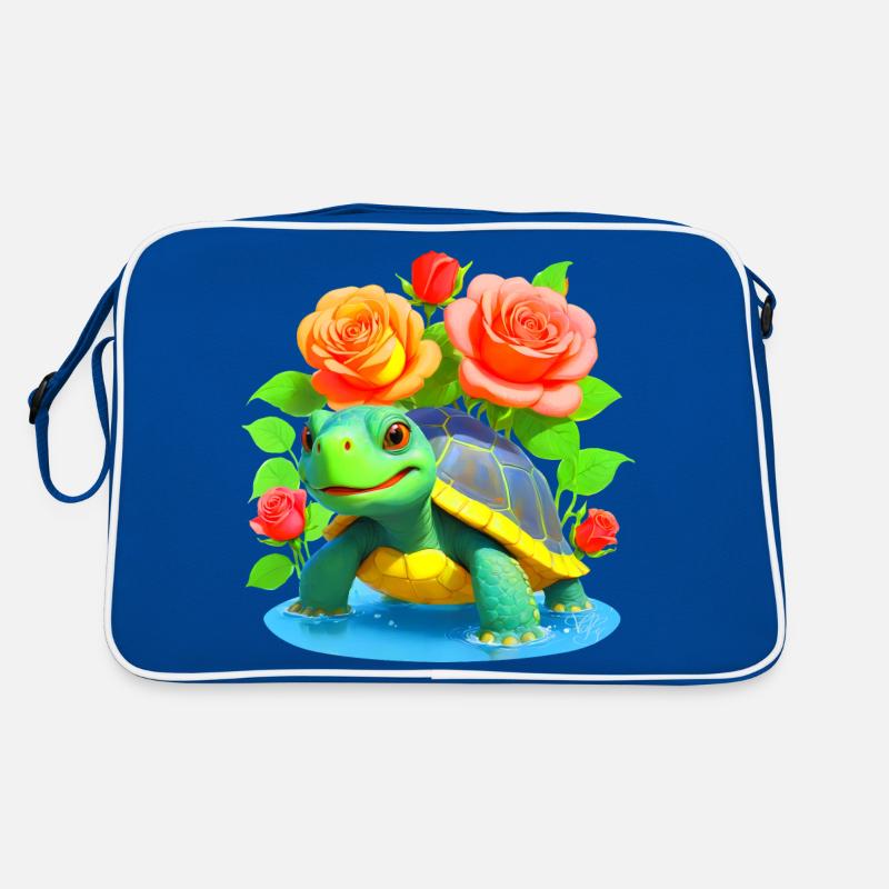 Turtle among the roses - 2 Retro Bag