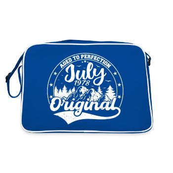 1978 July Born Gift Original 1978 July - Retro Bag - blue/white - Back