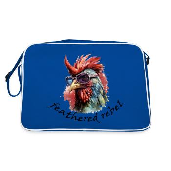 Feathered Rebel - Retro Bag - blue/white - Back