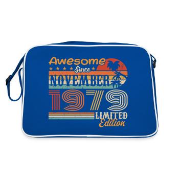 A legend was born in November 1979 - 1979 - Retro Bag - blue/white - Back
