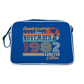 A legend was born in November 1982 - 1982 - Retro Bag - blue/white - Back