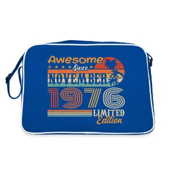 A legend was born in November 1976 - 1976 - Retro Bag - blue/white - Back