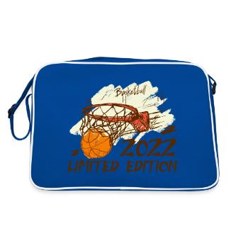 2022 Jubiläums-Basketball in limitierter Auflage 2022 - Retro Tasche - Blau/Weiß - Hinten