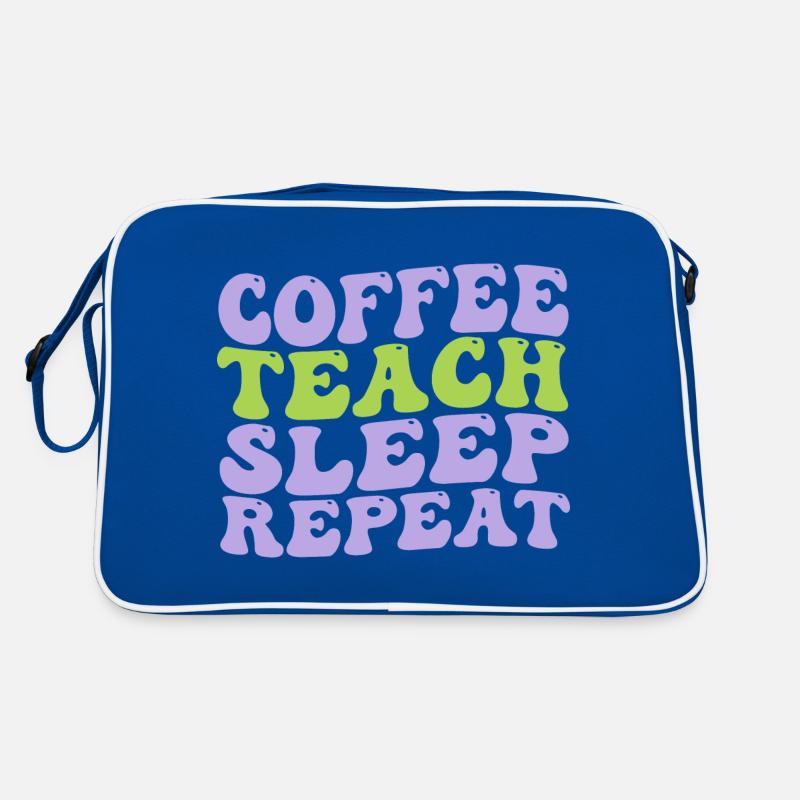 coffee teach sleep repeat nice and cute idea gift Retro Tasche