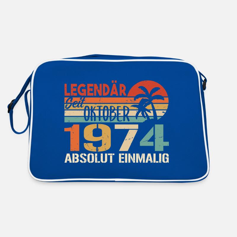 Legenden werden im Oktober 1974 geboren - 1974 Retro Tasche