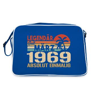 Legendary since March 1969 - absolutely unique - Retro Bag - blue/white - Back