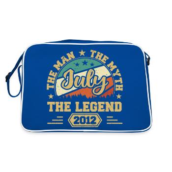 July 2012 The Man, The Myte, The legend, Juli 2012 - Retro Tasche - Blau/Weiß - Hinten