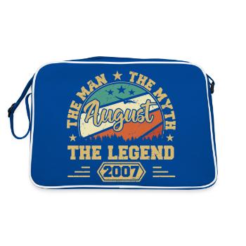 Legendary since August 2007 Vintage 2007 August - Retro Bag - blue/white - Back