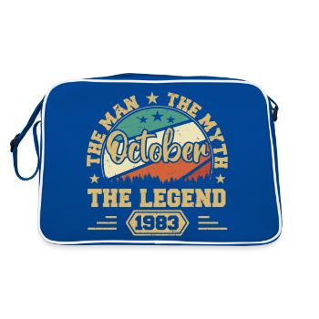 October 1983 Birthday Present 1983 October - Retro Bag - blue/white - Back