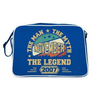Legendary Since November 2007 Vintage 2007 Novembe - Retro Bag - blue/white - Back
