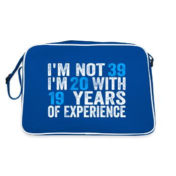39 Years Old Birthday Funny Birthday Idea Humor 39 - Retro Bag - blue/white - Back