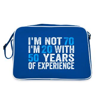 70 ans anniversaire drôle idée anniversaire humour 70 - Sac Retro - bleu/blanc - Dos