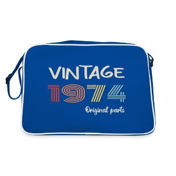 Millésime original 1974 | Cadeau d’anniversaire 1974 - Sac Retro - bleu/blanc - Dos