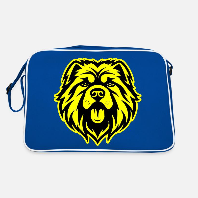 Tête de chien Chow Chow Sac Retro