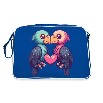 Harpy Eagle Couple In Love Eagle Animal Valentine's Day - Retro Bag - blue/white - Back