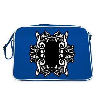 Music notes symbol music - Retro Bag - blue/white - Back