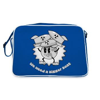 Rétro Vintage Dessin animé Monde Satirique Humour noir - Sac Retro - bleu/blanc - Dos