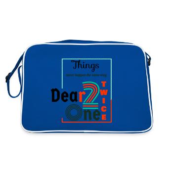 Thing never happen the same way twice dear one - Sac Retro - bleu/blanc - Dos