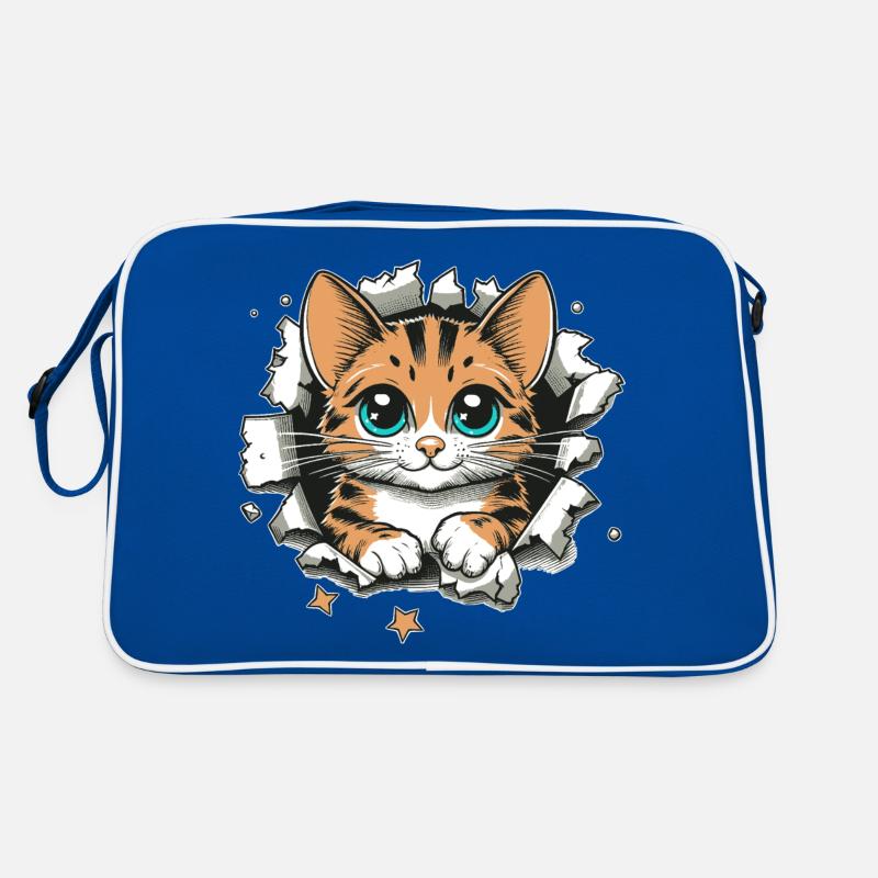 Chat mignon déchiré Sac Retro