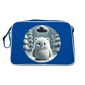 Polar Bear in the Freezing Rain - Retro Bag - blue/white - Back