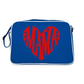 Heart for Mom – Loving & Expressive - Retro Bag - blue/white - Back