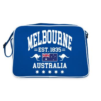 Melbourne - Retro Bag - blue/white - Back