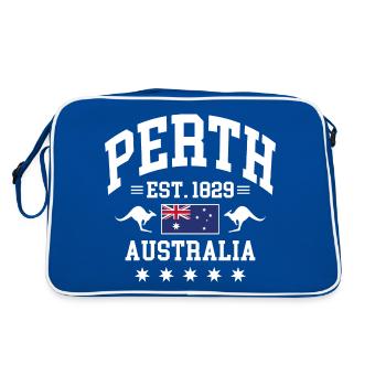 Perth - Retro Bag - blue/white - Back