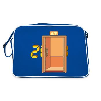 HERE I GET ON - Retro Bag - blue/white - Back