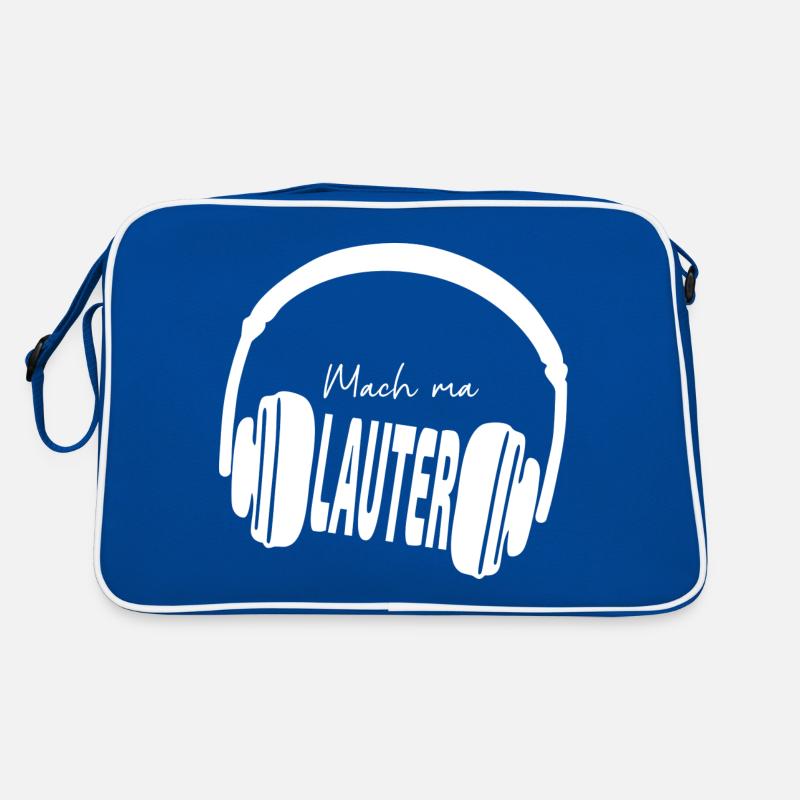 Mach Mal Lauter Kopfhörer - auf dunkel Retro Tasche