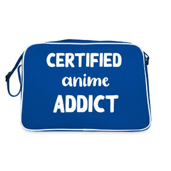 Certified anime addict - Retro Bag - blue/white - Back