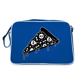Skull pizza lovers - Retro Bag - blue/white - Back