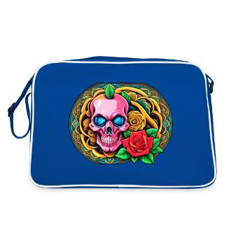 Skulls 'n' Roses - Crâne Rose - Sac Retro - bleu/blanc - Dos