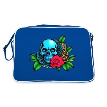 Skulls 'n' Roses - Crâne Bleu - Sac Retro - bleu/blanc - Dos