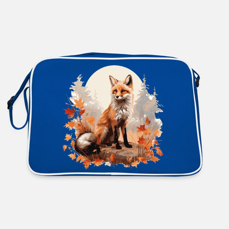 Fox in autumn Retro Bag