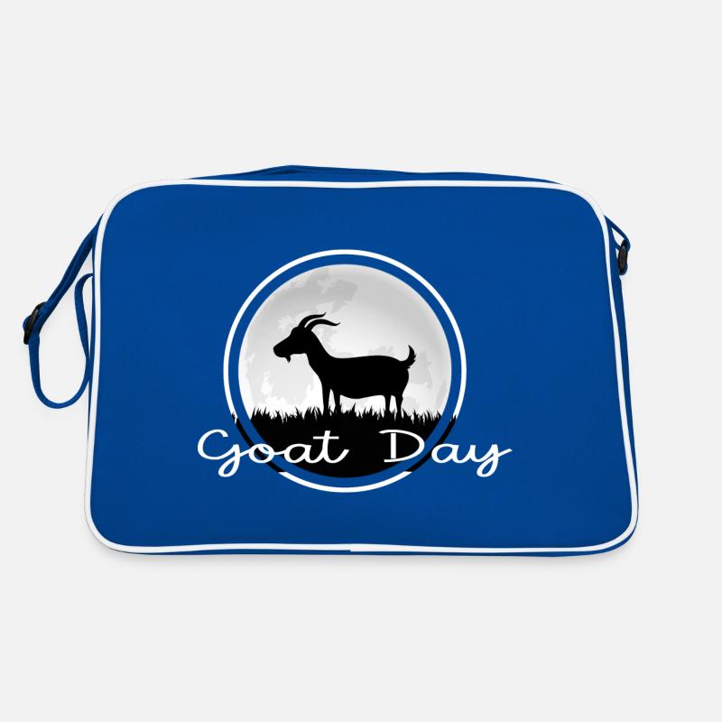 Goat Goat Goat Moonlight "goat day" goat's beard Retro Bag