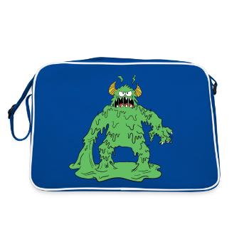 brat monster - Retro Bag - blue/white - Back