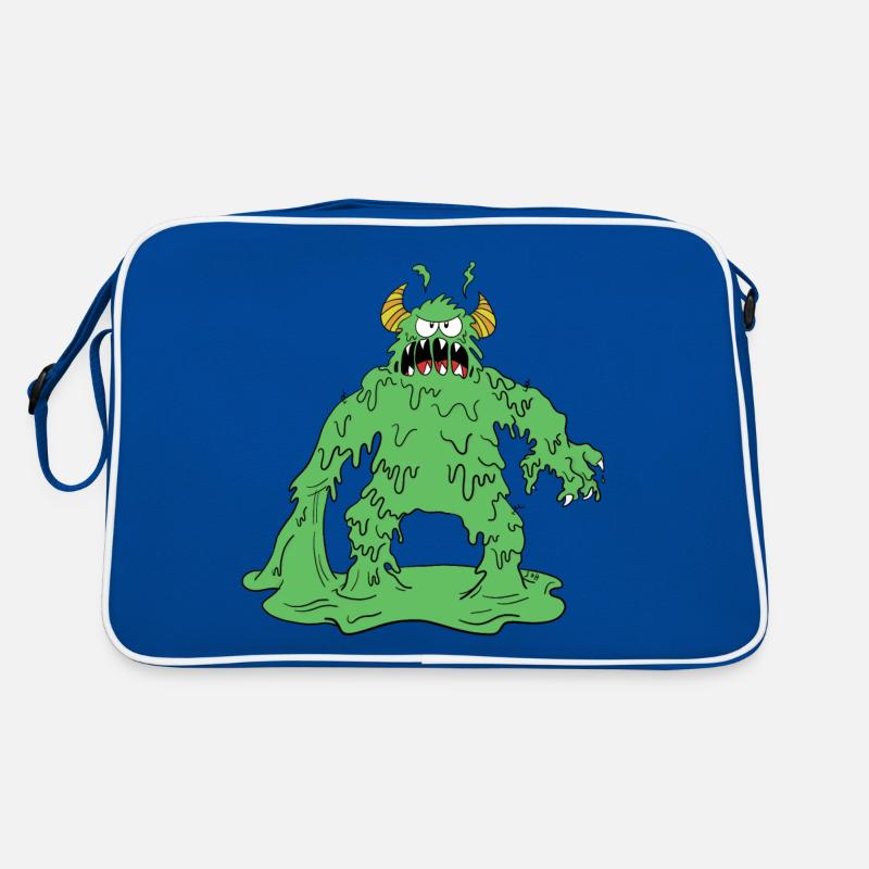 Brat Monster - Retro Tasche - Blau/Weiß