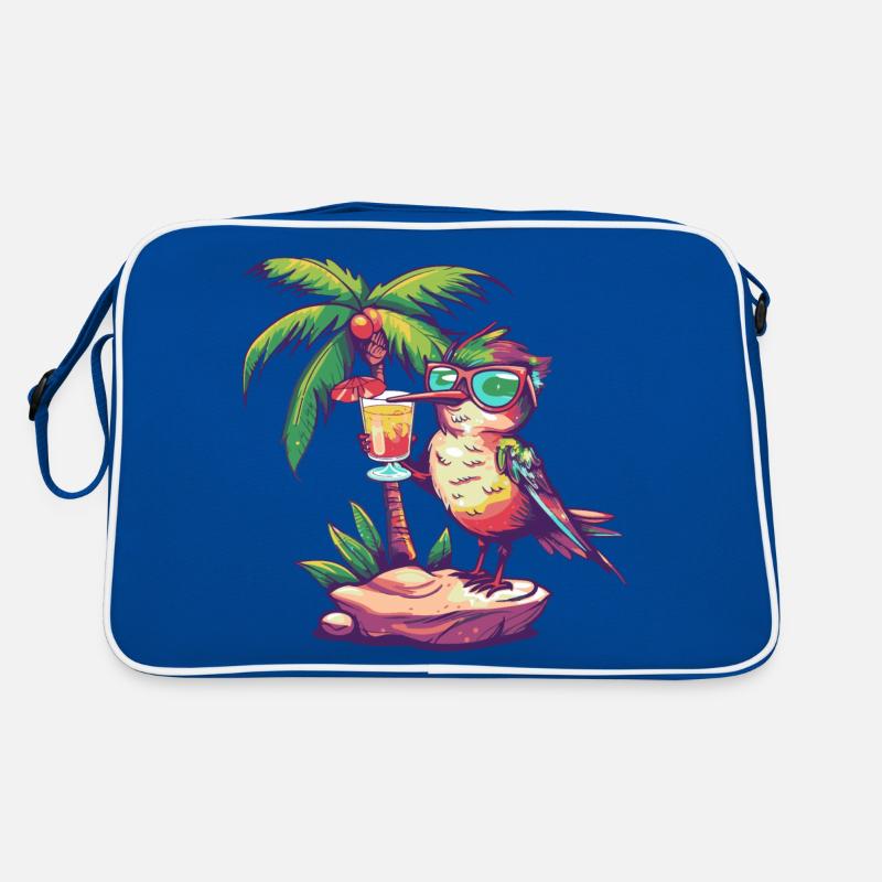 Kolibri Vogel Sommer Strand Urlaub Retro Tasche