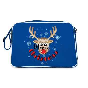 Joyeux renne de Noël - Sac Retro - bleu/blanc - Dos