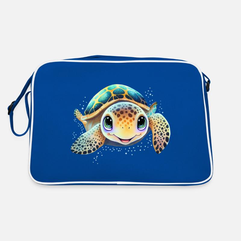 Tortue - Sac Retro - bleu/blanc
