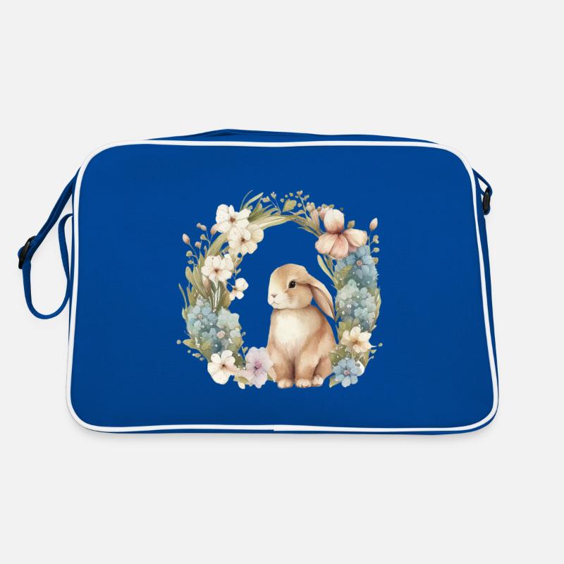 Couronne de fleurs de lapin Sac Retro