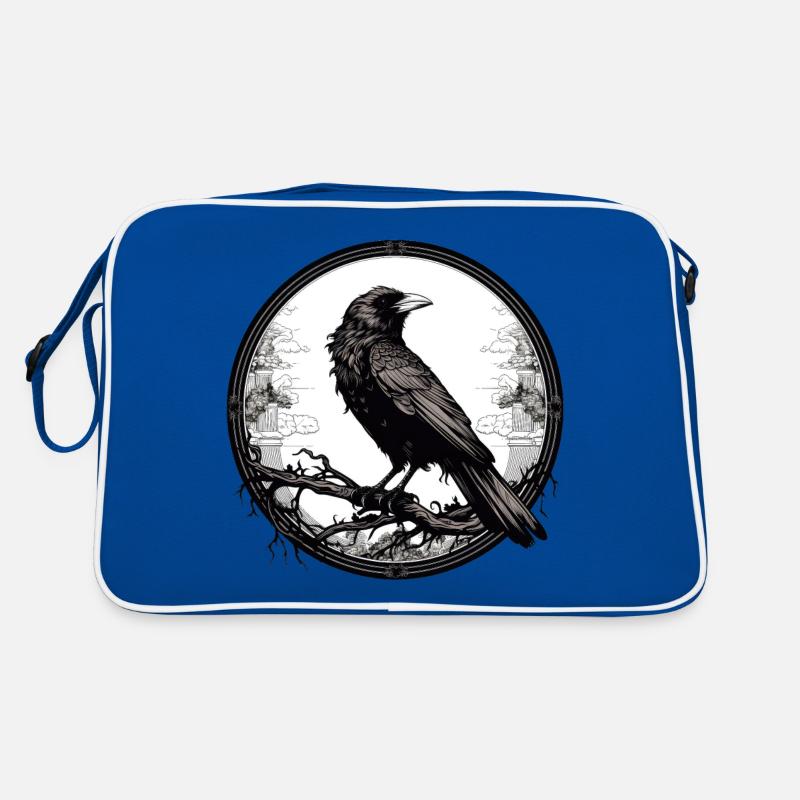 Rabe - Retro Tasche - Blau/Weiß