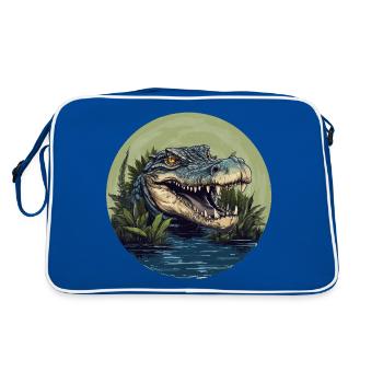 Crocodile - Sac Retro - bleu/blanc - Dos