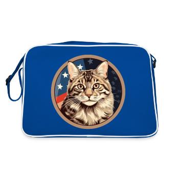 Chat bobtail américain - Sac Retro - bleu/blanc - Dos