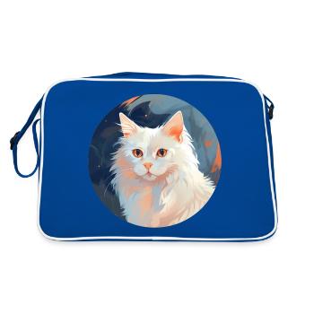 Chat angora turc - Sac Retro - bleu/blanc - Dos