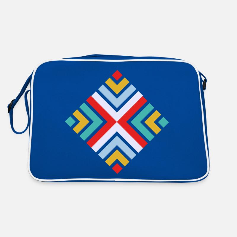 Folk geometric pattern Retro Bag