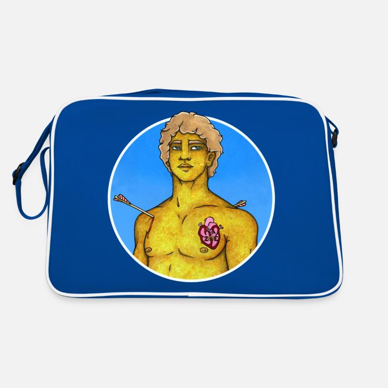 HEILIGER SÉBASTIEN - Retro Tasche - Blau/Weiß