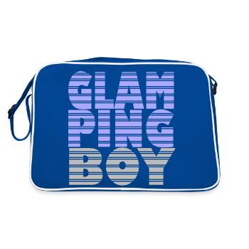 Glamping Boy - Retro Tasche - Blau/Weiß - Hinten