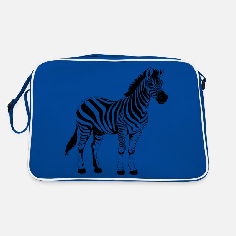 Zebra schwarz Retro Tasche