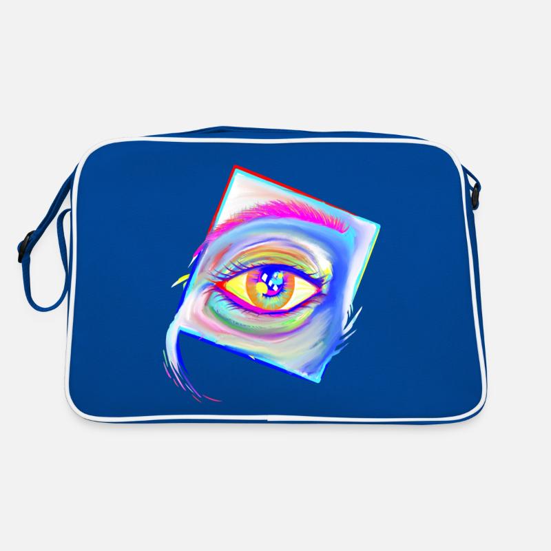 Einblick - Retro Tasche - Blau/Weiß